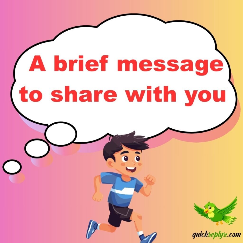  A brief message to share with you