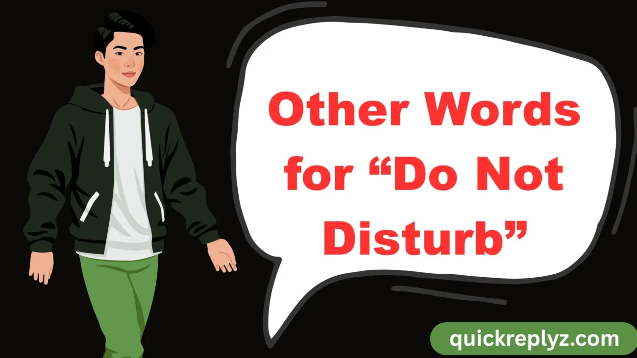 Other Words for “Do Not Disturb”