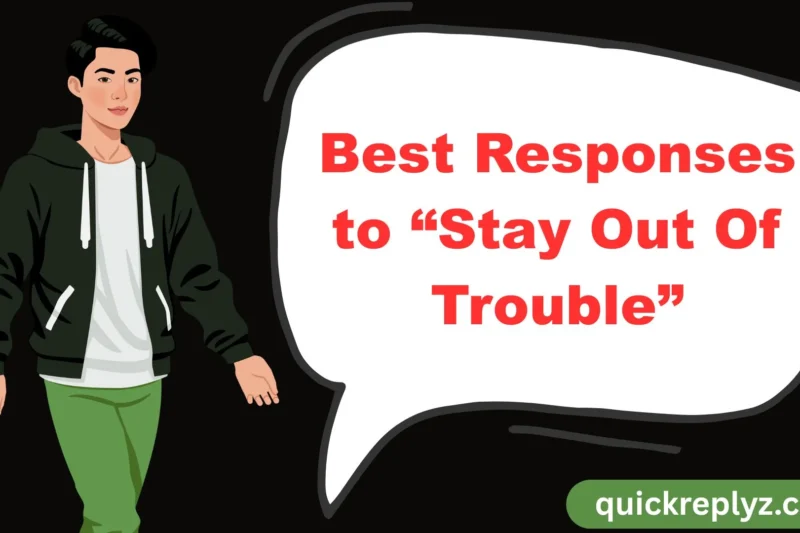 30 Best Responses to “Stay Out Of Trouble”