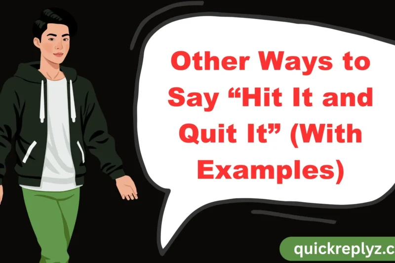 30 Other Ways to Say “Hit It and Quit It” (With Examples)