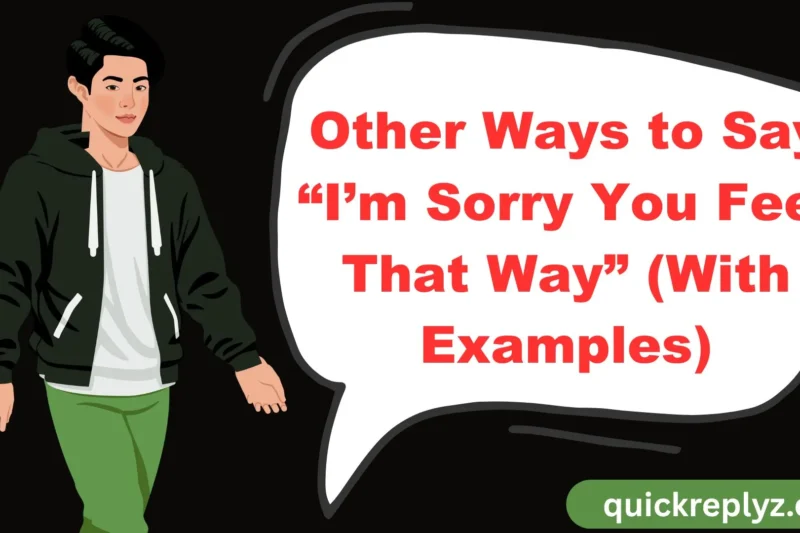 30 Other Ways to Say “I’m Sorry You Feel That Way” (With Examples)